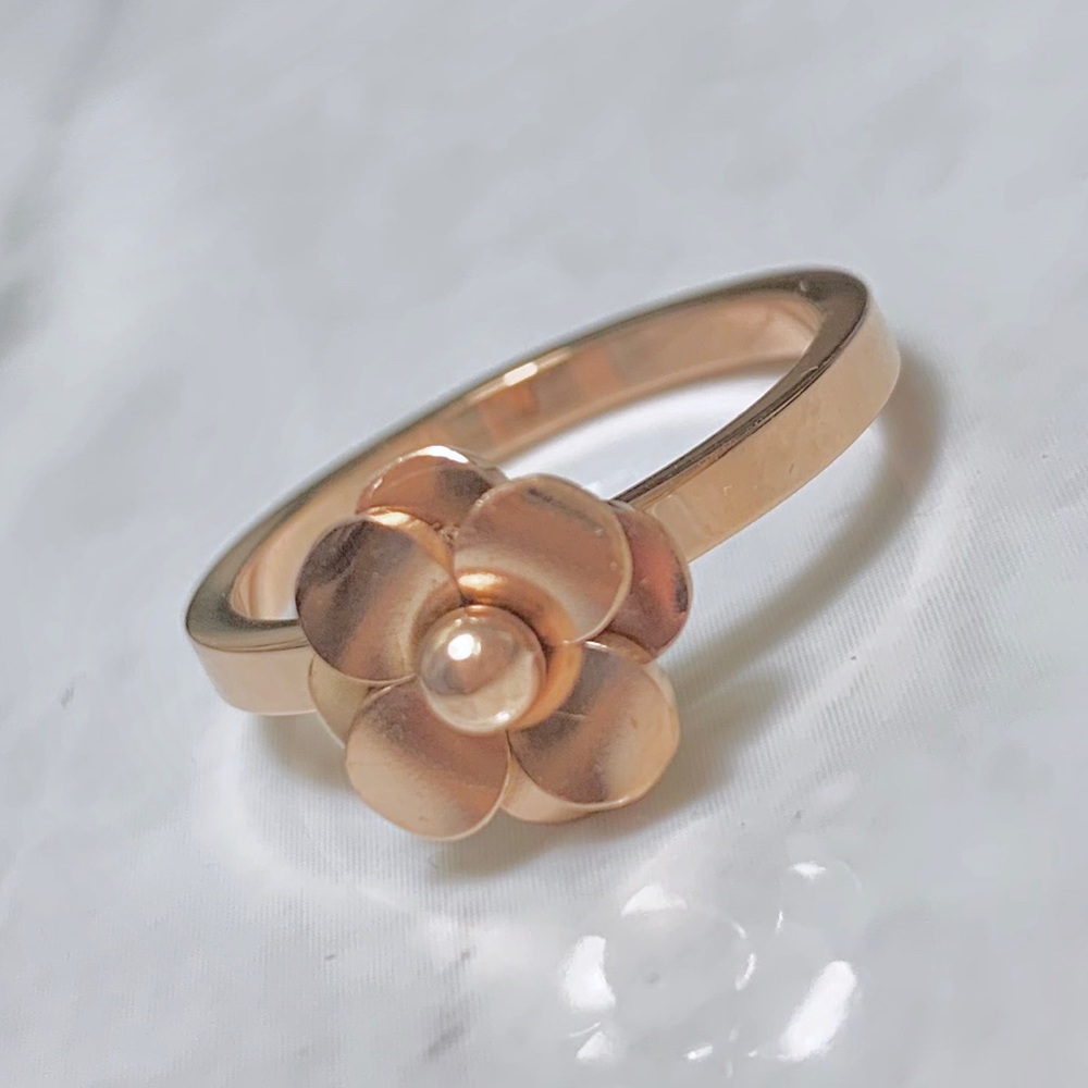 Chanel like Camellia Flower Ring